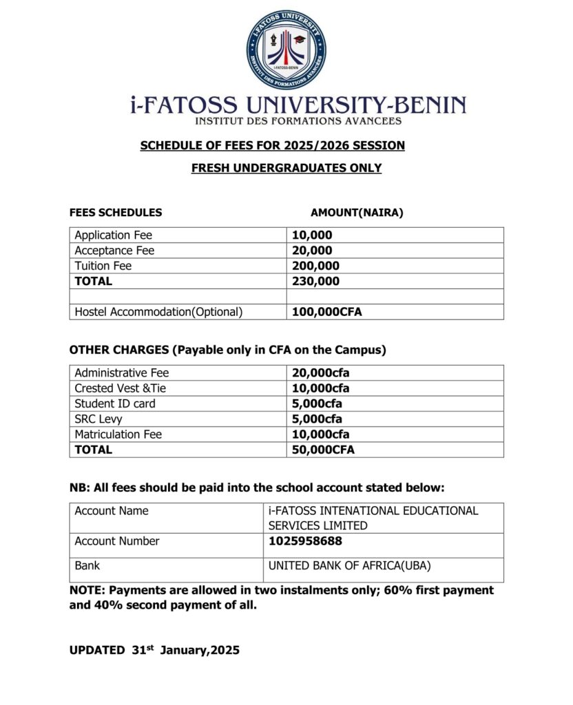 Fees Header Tuition Fees - I-Fatoss University